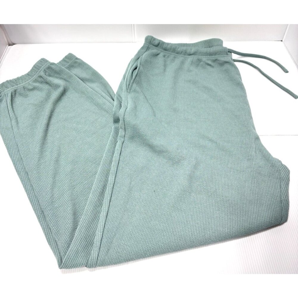 Wiholl Women’s Ribbed Loungewear Pants Silt Like Green XXL Cozy Casual-NNT